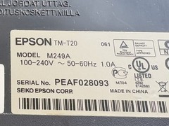 EPSON TM-T20 M249A Thermal Receipt Printer POS USB Serial DB9 With Power Cords