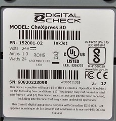 Digital Check CheXpress CX30 Scanner – 152001-02