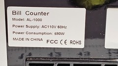 AL1000 Money Counter Machine with Value Counting, Support Dollar and Euro, UV, M