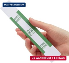 300 Pack Self Adhesive Currency Straps Money Bands for Bills Wrappers Sorting US