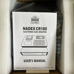 Nadex CR180 Electronic Cash Register Steel Cash Drawer Compact W/ Thermal Print