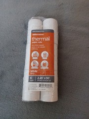 Office Depot® Brand Thermal Paper Rolls, 2-1/4″ x 50′, White, Pack Of 6