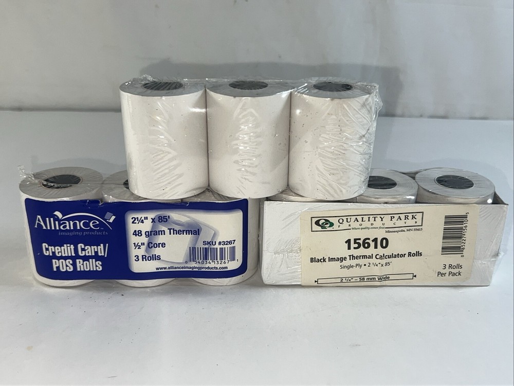 3-Thermal Electronic Calculator Rolls 2 1/4in. x 85ft. White Pack of 3 Paper