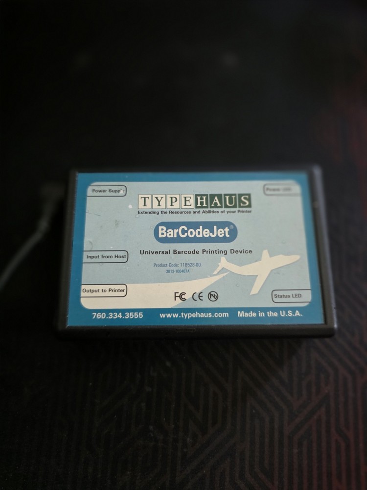 Typehaus BarCodeJet External 11B528-00 Universal Barcode Printing Device SAP