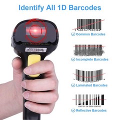 Wireless USB Quick Laser Barcode Scanner Reader for Library Warehouse