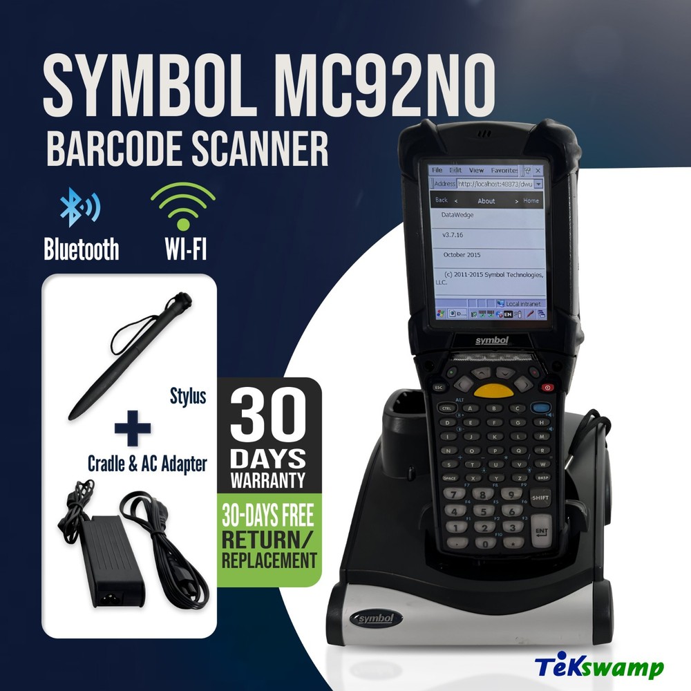 Zebra Symbol MC92N0-G 53 Key Windows CE 7.0 1D 2D Barcode Scanner w/Kit GradeA🔥