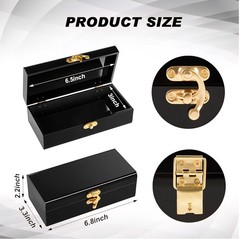 2 Pcs Acrylic Lockable Cash Box Cash Organizer Money Holder Single Row Currency