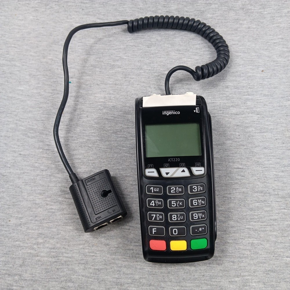 Ingenico iCT220 Countertop Terminal Credit Card Processing Machine w/ Power Cord