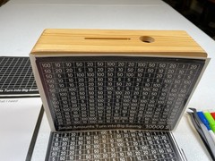 Money-Savings-Box: Cash Savings Box with $10K, 5K, 3K, 2K, 1K, $500 Solid Wood