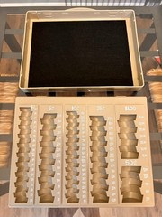Nadex Coin Handling Tray Beige with Lid Coin Sorter & Counting Tray Cashier