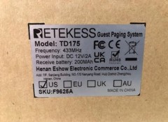 Retekess TD157 Restaurant Pager System, 16 Buzzers, Touch Screen, NEW