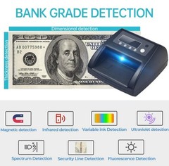 New BISOFICE Model NX-125 Mini UV Counterfeit Bill Detector Euro/USD/GBP, Box