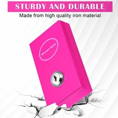 1 Pack Metal Box for Gamblers Pocket Sized Winner Bank Casino Cash Box with 2…