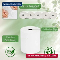 Mr. Pen- Thermal Paper Receipt Rolls, 10 Pack, 3-1/8″ (80mm) x 230 ft, 48 GSM Pr