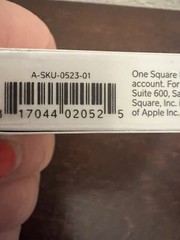 Square A-SKU-0523-02 Reader For Magstripe Lightning Connector BRAND NEW Sealed