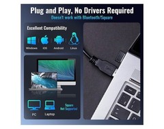 Tera Barcode Scanner Wireless 1D Laser Cordless Barcode Reader USB 5100 Teal