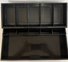 Cash Register Drawer Insert Tray 5 Bill 5 Coin Organizer w/ Metal Springs Black
