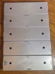 Lot of 5 MMF Industries Silver Aluminum Rolled $1 Dollar Coin Trays Holds $200