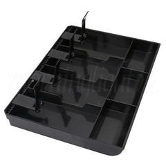 ABS Plastic Black Cash Register Drawer for Money Storage 12.68×9.65×1.38″