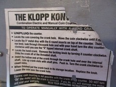 Klopp Combination Electric And Manual Coin Counter ~ Model No. KK ~ Works!
