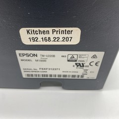 Epson TM-U220B M188B Dot Matrix POS Receipt Kitchen Printer Serial No AC Adapter