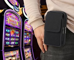 Large Metal Box for Gambler with Waist Bag, Portable Winner Bank Gambling Cas