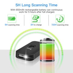 Eyoyo Mini Pocket 2D Scanner QR Code Wireless Inventory Phone PC Barcode Scanner