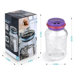 Large Piggy Bank for Adults , Digital Coin Counting Bank with LCD Counter, 1….
