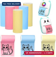 6 Rolls Colorful Mini Printer Paper, Thermal Paper 57 * 30mm for Pocket Inkless