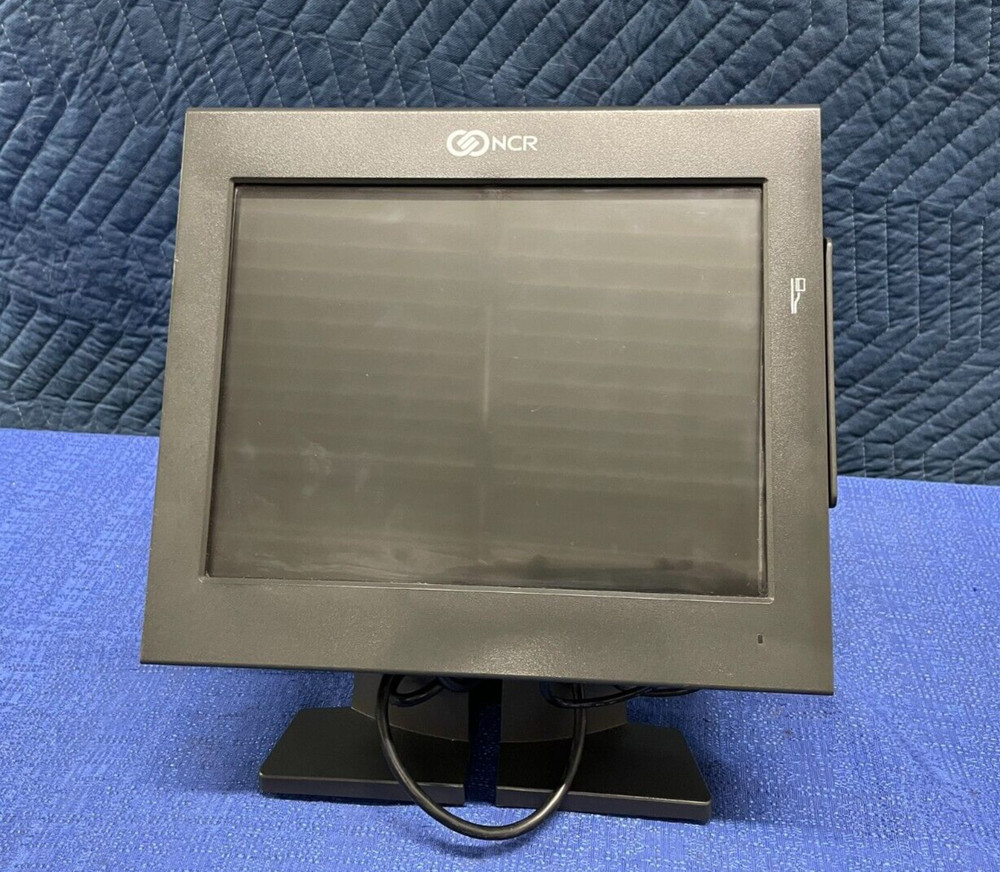 NCR 12″ POS System Intel Atom D2701 @ 2.13 GHz 2GB RAM 14GB HDD w/ Stand+Adapter