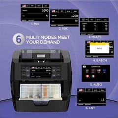 VC-3 Money Counter Machine Mixed Denomination, Value Counting, CIS/UV/IR/MG/MT