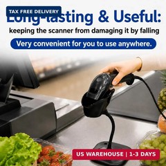Universal Barcode Scanner Holder [New Version 2026] for Symbol Zebra DS2208 DS22