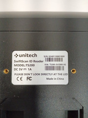 Unitech TS200 Swiftscan ID reader w/USB and Cat cable VGC