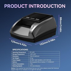 PONNOR AL-135T Counterfeit Bill Money Checker Machine with 3″ Digital Screen New