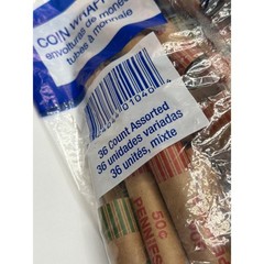 N.F. String & Son 36 Count Assorted Coin Wrappers Penny Nickel Dime Quarter Roll