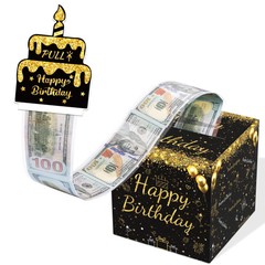 Birthday Money Box for Cash Gift Pull Surprise Money Gift Box for Kids Adults