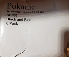 Pokanic Sp-700 Ribbon Ink Cartridge Black/Red Replacement Pos System Kitchen 6pk