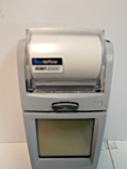 Verifone Nurit 8000S Credit Card Scanner Power Tested W/ 4 EXTRA PAPER ROLLS NEW