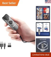 Bluetooth 2D&1D Barcode Scanner, Portable Wireless Mini Barcode Reader with 2…