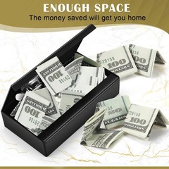 1 Pack Metal Box for Gamblers Pocket Sized Winner Bank Casino Cash Box with 2 Ke