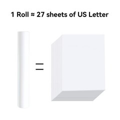 Thermal Printer Paper 8.5×11 Inch 6 PCS Rolls 162 PCS Sheets US Letter