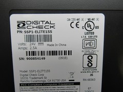 Digital Check SmartSource SSP1-ELITE155 Pro Elite Check Scanner with Adapter