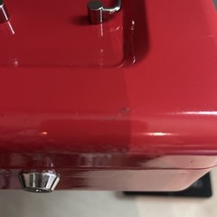 Mini Cash Box with Lock Cash Box with Money Tray Red Metal