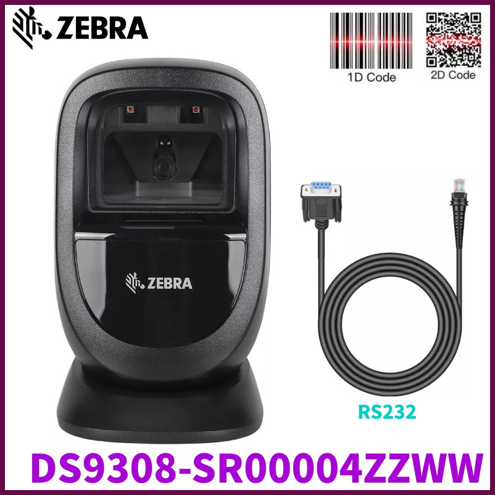 Zebra DS9308-SR00004ZZWW Desktop RS232 Wired 1D/2D Barcode Scanner w RS232 Cable