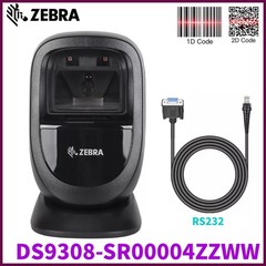 Zebra DS9308-SR00004ZZWW Desktop RS232 Wired 1D/2D Barcode Scanner w RS232 Cable