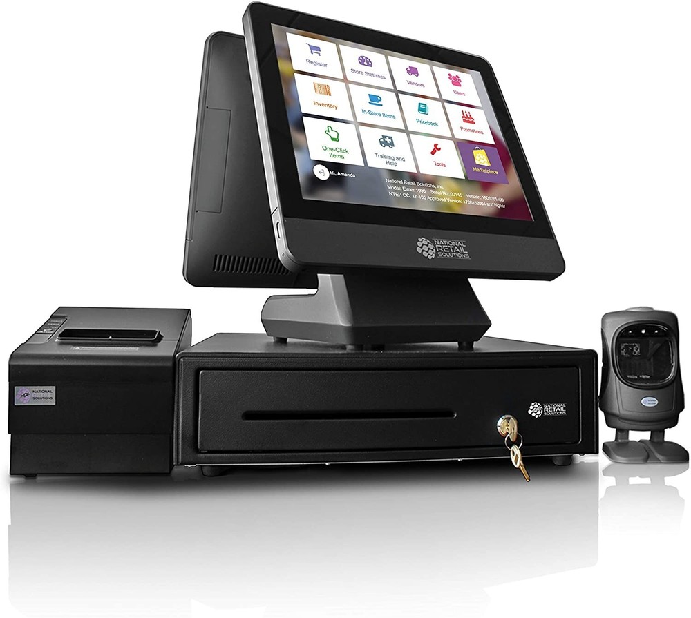 NRS Plus Credit Card POS Cash Register for Small Businesses with processing