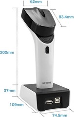 Wireless Bluetooth 1D Barcode Scanner Hands Free CCD Barcode Reader USB Charging