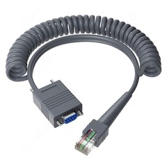 5M RS232 to RJ45 Coiled Cable For Zebra LS3008 LS3408 LS3408-FZ LS4278 LS3478