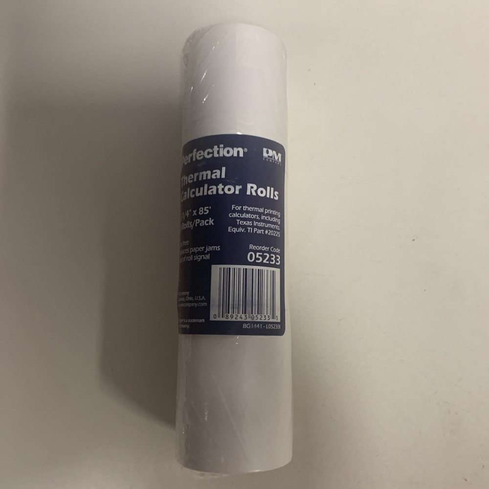 PM Company Thermal Calculator Rolls, 2-1/4″ x 85 ft, White, 3/Pack (05233)