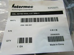 Intermec 6.5′ Cables Keyboard Wedge x Mini-Din PS/2 Barcode Scanner 236-186-001